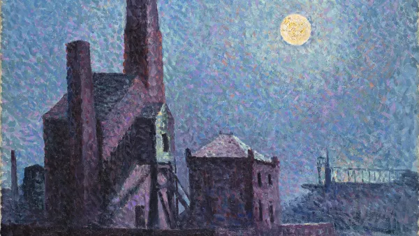 Fábrica a la luz de la luna. Maximilien Luce