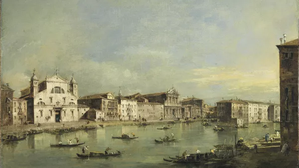 El Gran Canal con Santa Lucia y Santa María di Nazareth. Francesco Guardi