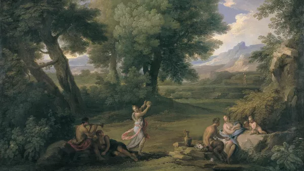 Paisaje con ninfas y sátiros. Andrea Locatelli