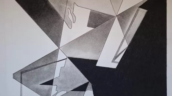 Obra que combina fotografía y dibujo