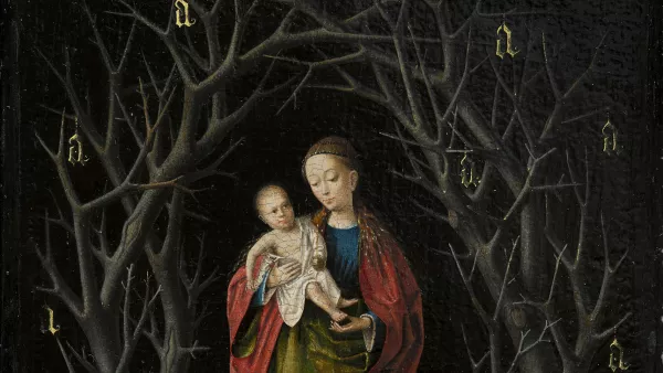 La Virgen del árbol seco. Petrus Christus