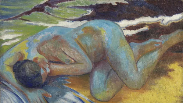 Desnudo azul. Mijaíl Lariónov