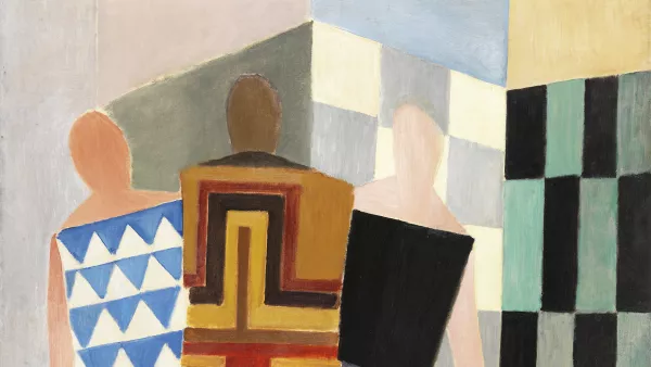 Vestidos simultáneos. (Tres mujeres, formas, colores). Sonia Delaunay