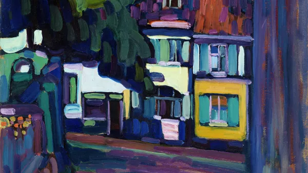 Murnau, casas en el Obermarkt. Wassily Kandinsky