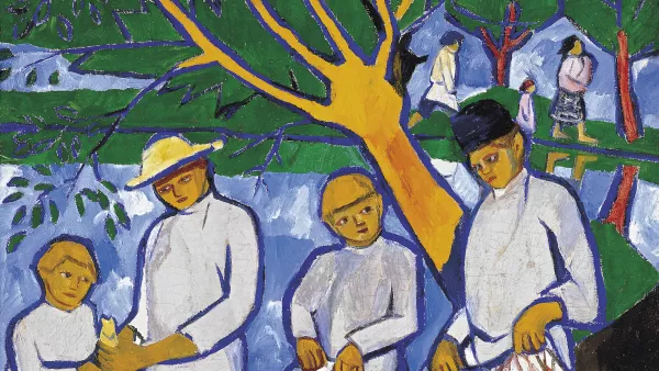 Pesca (Pescadores). Natalia Goncharova