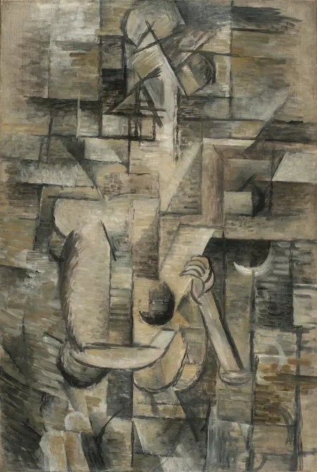 Mujer con mandolina. Georges Braque Mujer con mandolina. Georges Braque