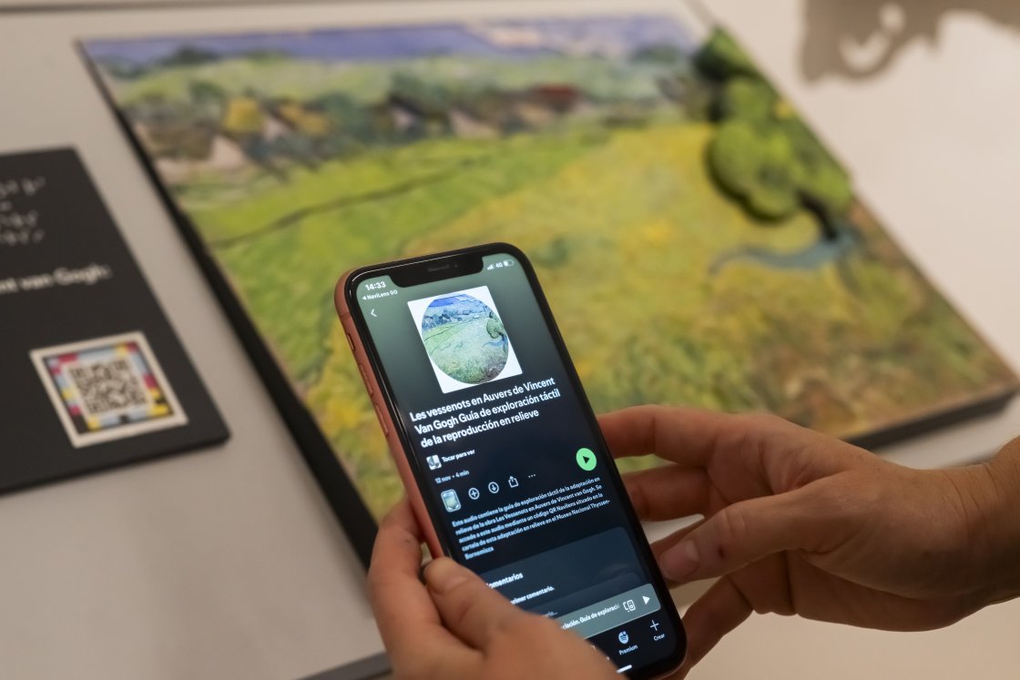 Relieve para la exploración táctil basado en la obra 'Les Vessenots en Auvers' de Vincent van Gogh