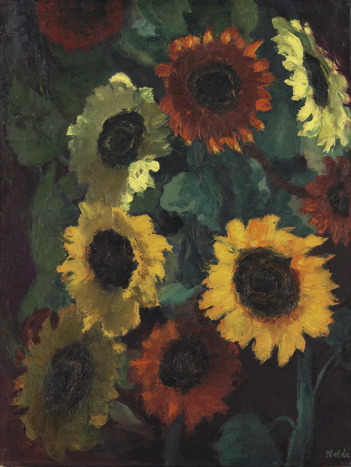 Girasoles resplandecientes. Emil (Emil Hansen) Nolde
