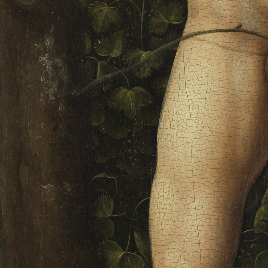 Jan Gossaert, llamado Mabuse, Adán y Eva (detalle), hacia 1507-1508
