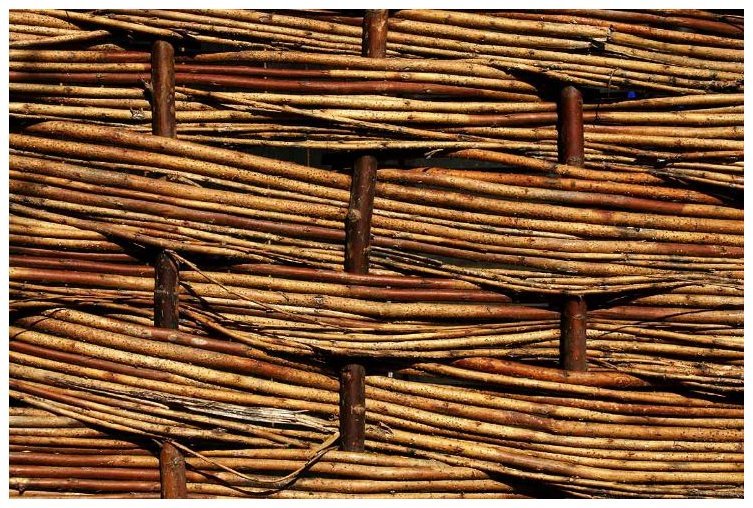 Entrelazado de varas de sauce