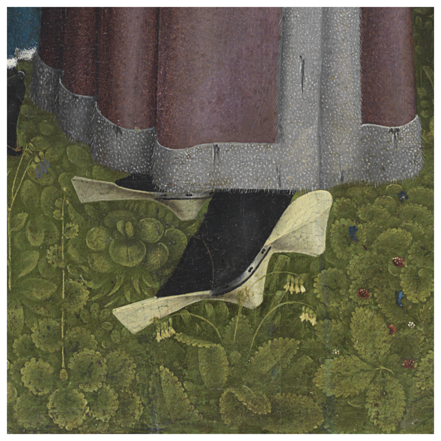 Obra del Maestro de la Visión de san Juan, Los santos médicos Cosme, Damián y Pantaleón (detalle), hacia 1455