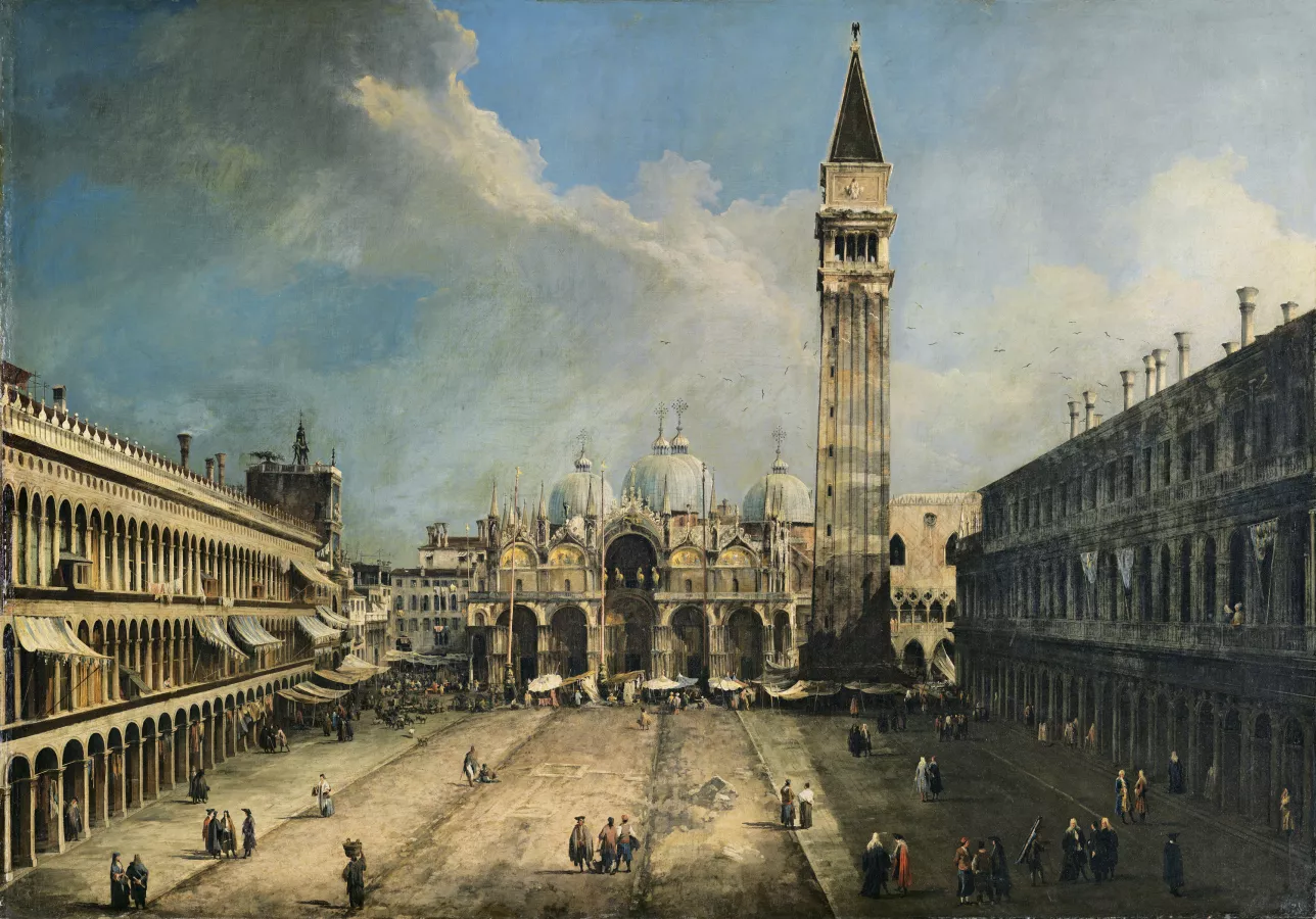 La Plaza de San Marcos en Venecia. Canaletto (Giovanni Antonio Canal)
