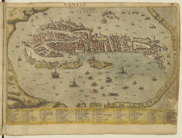 Mapa de Venecia, 1571, Bibliothèque nationale de France