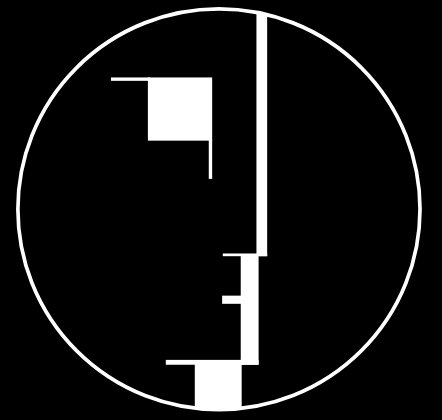 Sello de la Bauhaus, 1922, de Oskar Schlemmer