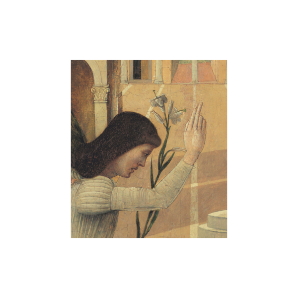 Gentile Bellini, La Anunciación (detalle), hacia 1475