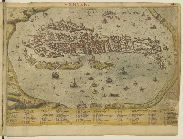 Anónimo, Venecia, 1571, Bibliothèque nationale de France Mapa de Venecia, 1571, Bibliothèque nationale de France