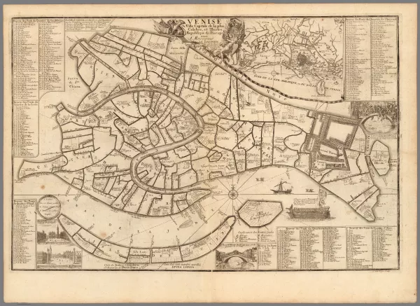Nicolas de Fer, Venecia, 1725 Mapa de Venecia, 1725