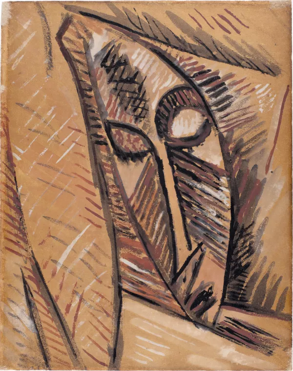 Estudio para la cabeza de "Desnudo con paños". Pablo (Pablo Ruiz Picasso) Picasso