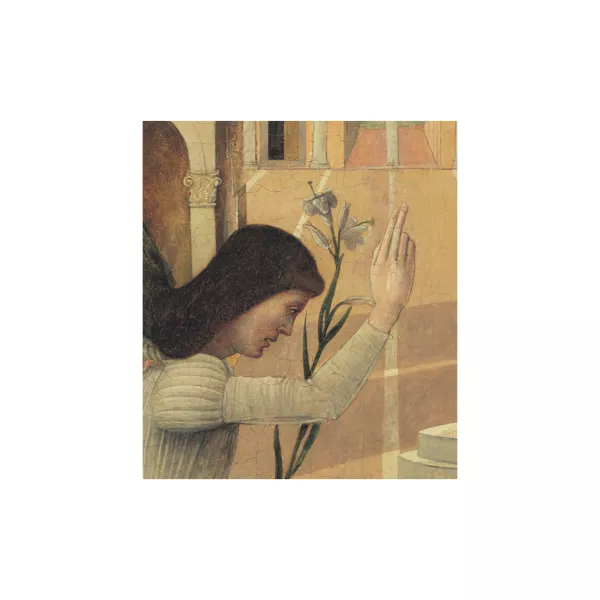 Obra de Gentile Bellini, La Anunciación (detalle), hacia 1475 Gentile Bellini, La Anunciación (detalle), hacia 1475