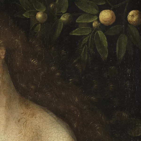 Jan Gossaert, llamado Mabuse, Adán y Eva (detalle), hacia 1507-1508 Jan Gossaert, llamado Mabuse, Adán y Eva (detalle), hacia 1507-1508