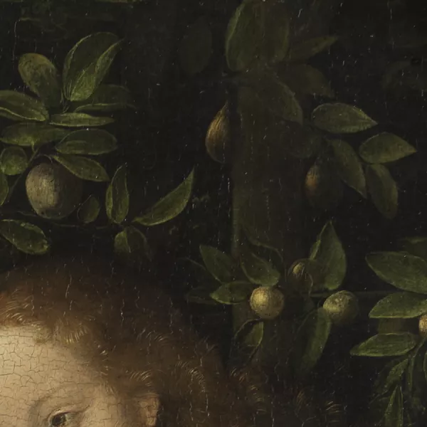 Jan Gossaert, llamado Mabuse, Adán y Eva (detalle), hacia 1507-1508 Jan Gossaert, llamado Mabuse, Adán y Eva (detalle), hacia 1507-1508