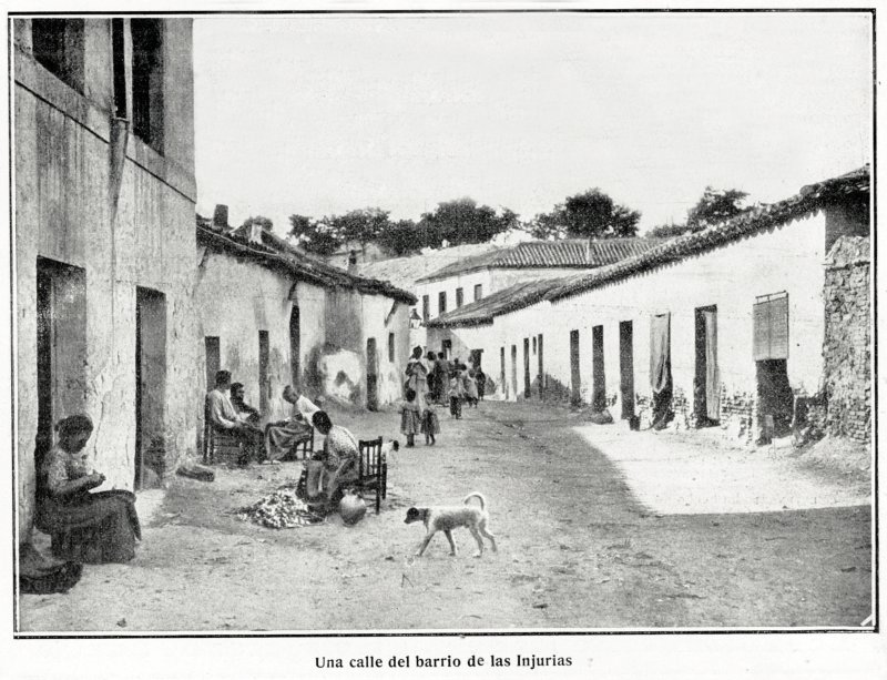 Una calle del Barrio de las Injurias, Madrid, 1906