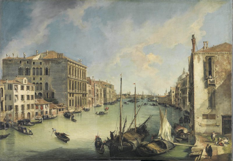 El Gran Canal desde San Vío, Venecia. Canaletto (Giovanni Antonio  Canal)