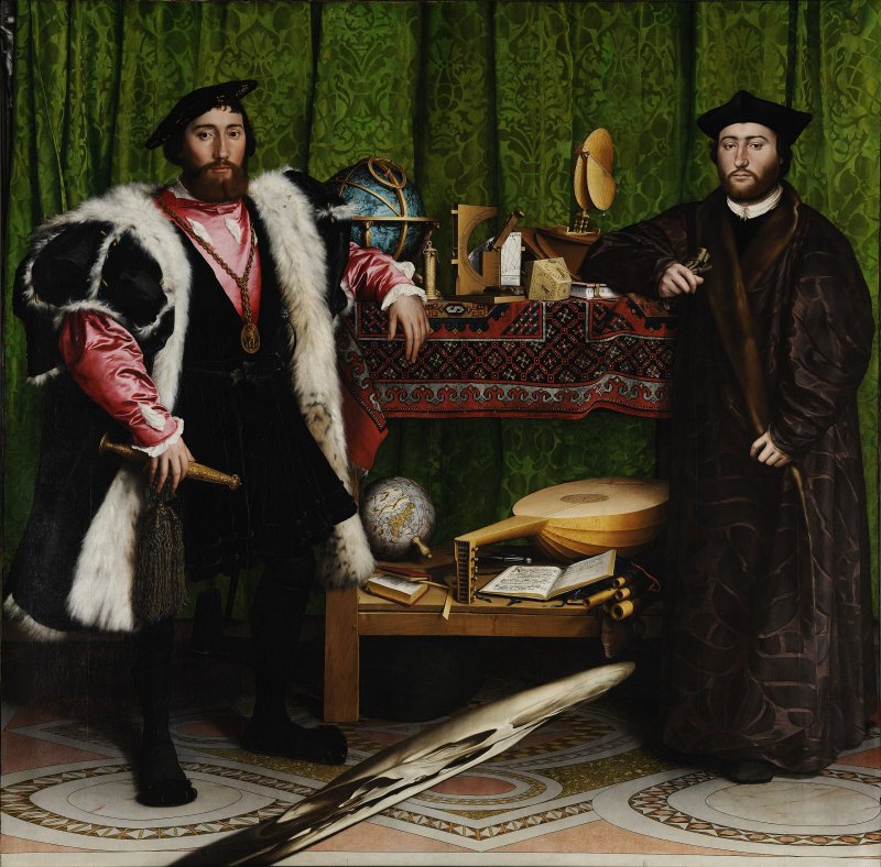 Hans Holbein el Joven, Los embajadores, 1533 Óleo sobre tabla National Gallery, Londres