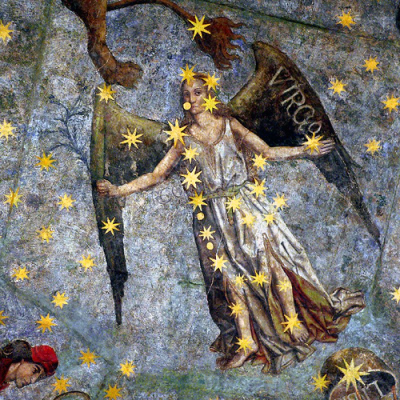 Atribuido a Fernando Gallego, Constelación de Virgo en el Cielo de Salamanca (detalle)