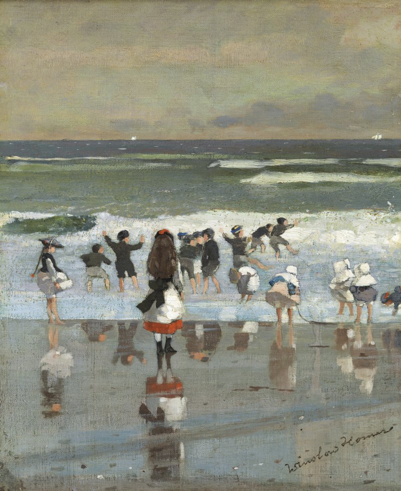 Escena de playac. 1869 Escena de playa. Winslow Homer