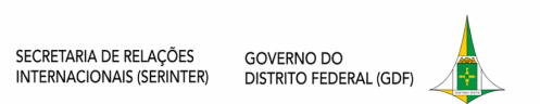 Logotipo Secretaria de Relações Internacionais y Governo do Distrito Federal