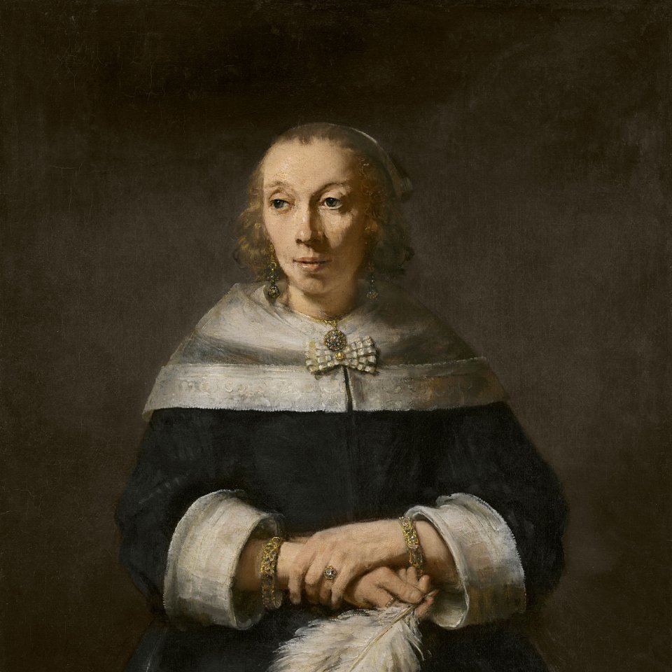 Retrato de una dama, posiblemente Maria van Sinnick, Rembrandt