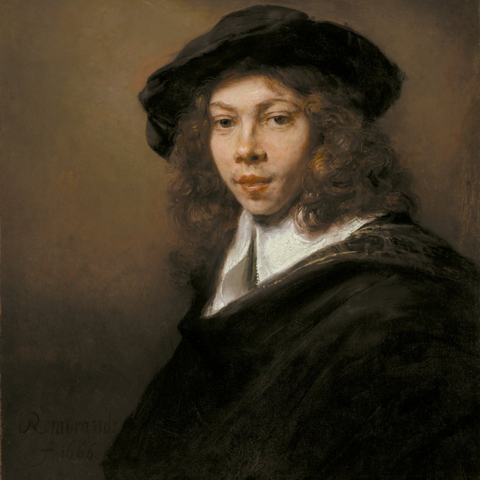 Retrato de un joven con gorra negra, Rembrandt Retrato de un joven con gorra negra, Rembrandt