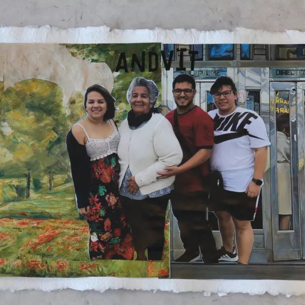Collage de una de las participantes Taller 'Narraciones gráficas'