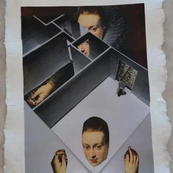Collage de una de las participantes Taller 'Narraciones gráficas'