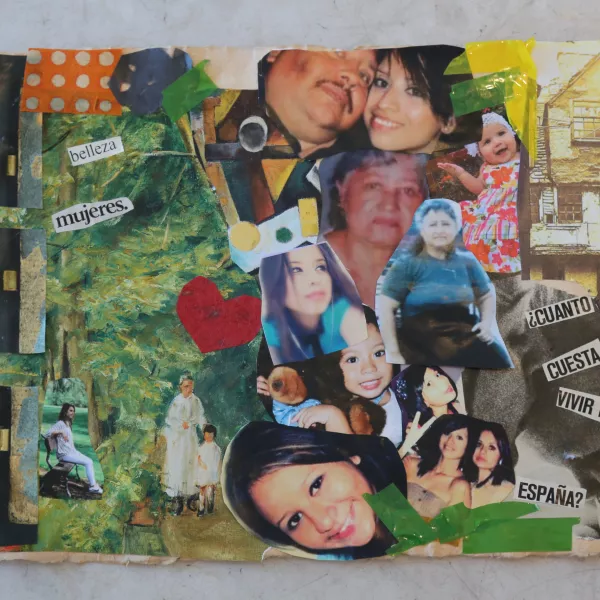 Collage de una de las participantes Taller 'Narraciones gráficas'