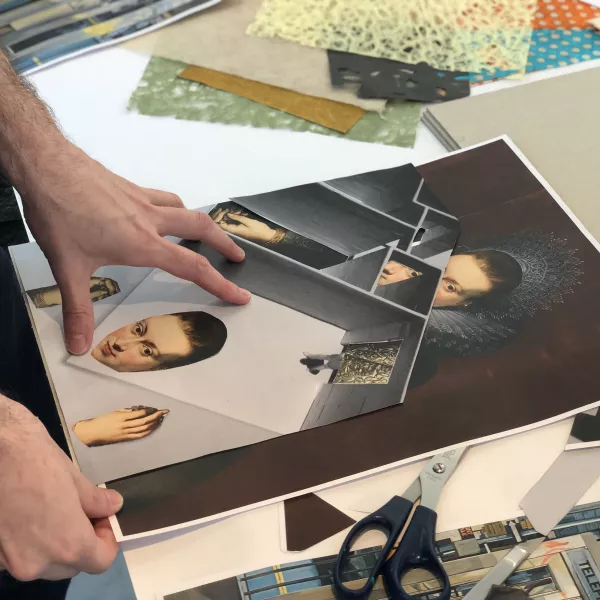 Collage de una de las participantes Taller 'Narraciones gráficas'