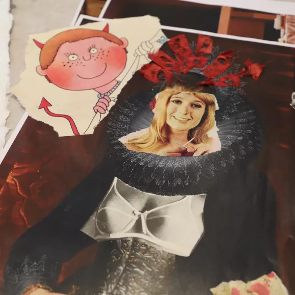 Collage de una de las participantes Taller 'Narraciones gráficas'