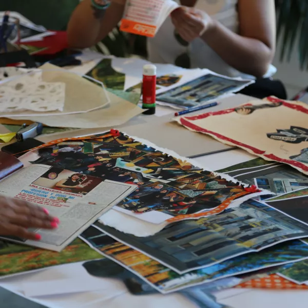 Collage de una de las participantes Taller 'Narraciones gráficas'
