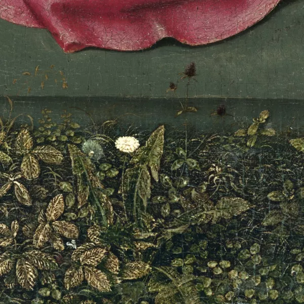 Maestro de la Madonna André, La Virgen con el Niño entre ángeles (detalle), hacia 1500 Maestro de la Madonna André, La Virgen con el Niño entre ángeles (detalle), hacia 1500