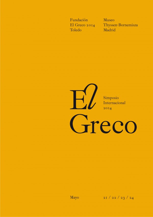Portada Actas Simposio Internacional El Greco Portada Actas Simposio Internacional El Greco