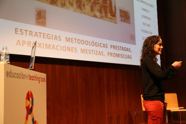  Enéritz López durante su conferencia en Educa+ Teaching tools