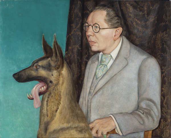 Hugo Erfurth con perro. Otto Dix Hugo Erfurth con perro. Otto Dix