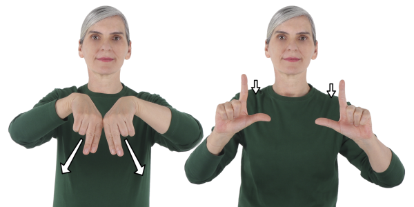 Caballete en Lengua de Signos Española Signado de la palabra caballete en Lengua de Signos Española