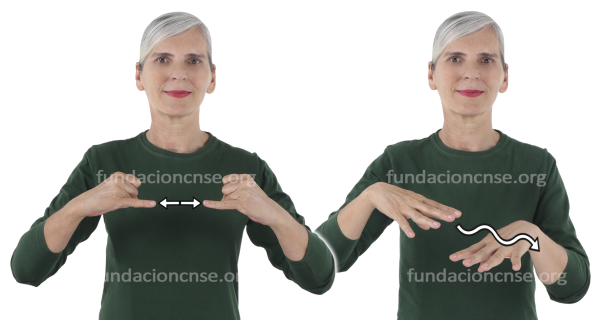 Trama en Lengua de Signos Española Signado de la palabra trama en Lengua de Signos Española