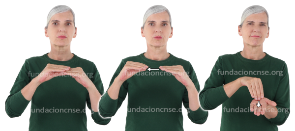  Signado de la palabra rasqueta en Lengua de Signos Española