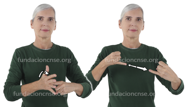 Rueca en Lengua de Signos Española Signado de la palabra rueca en Lengua de Signos Española