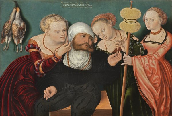 Hércules en la corte de Onfalia. Hans Cranach Hércules en la corte de Onfalia. Hans Cranach