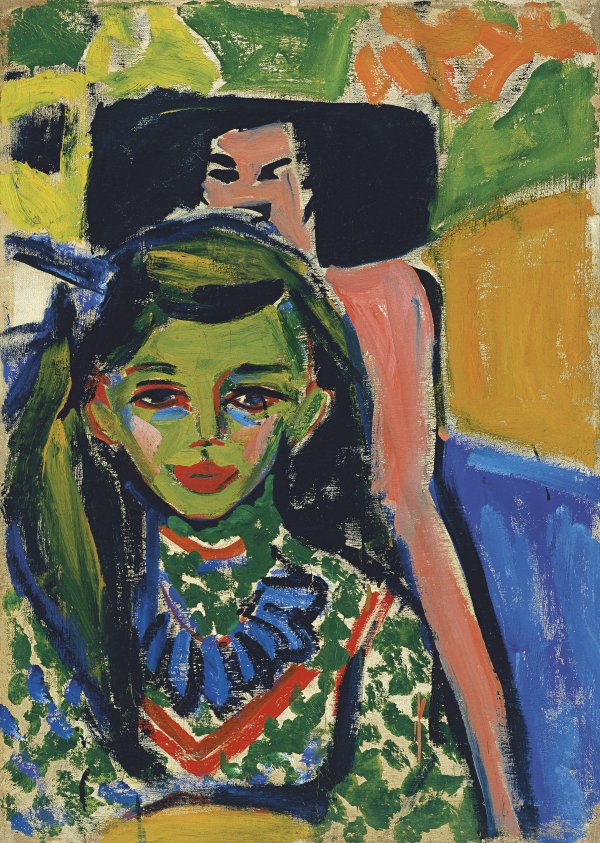 Fränzi ante una silla tallada. Ernst Ludwig Kirchner Fränzi ante una silla tallada. Ernst Ludwig Kirchner