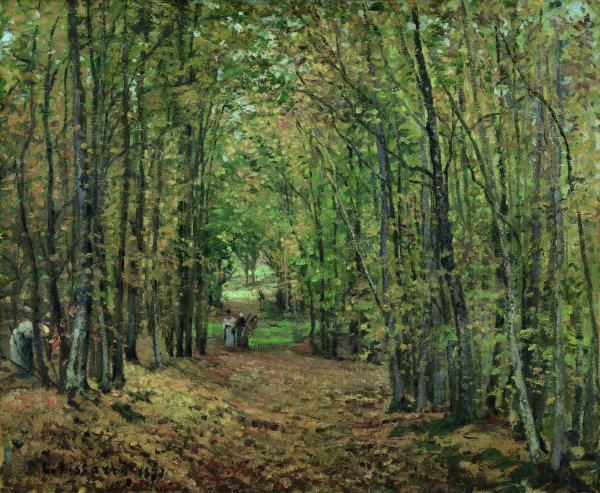 El bosque de Marly, 1871, Camille Pissarro Miniatura